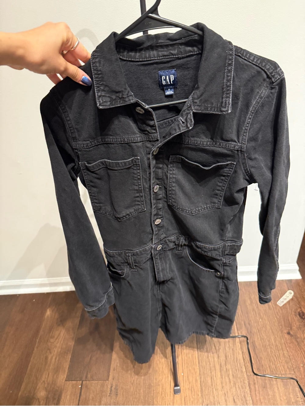 GAP Black Denim Mini Dress